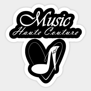 Music haute couture (white) Sticker